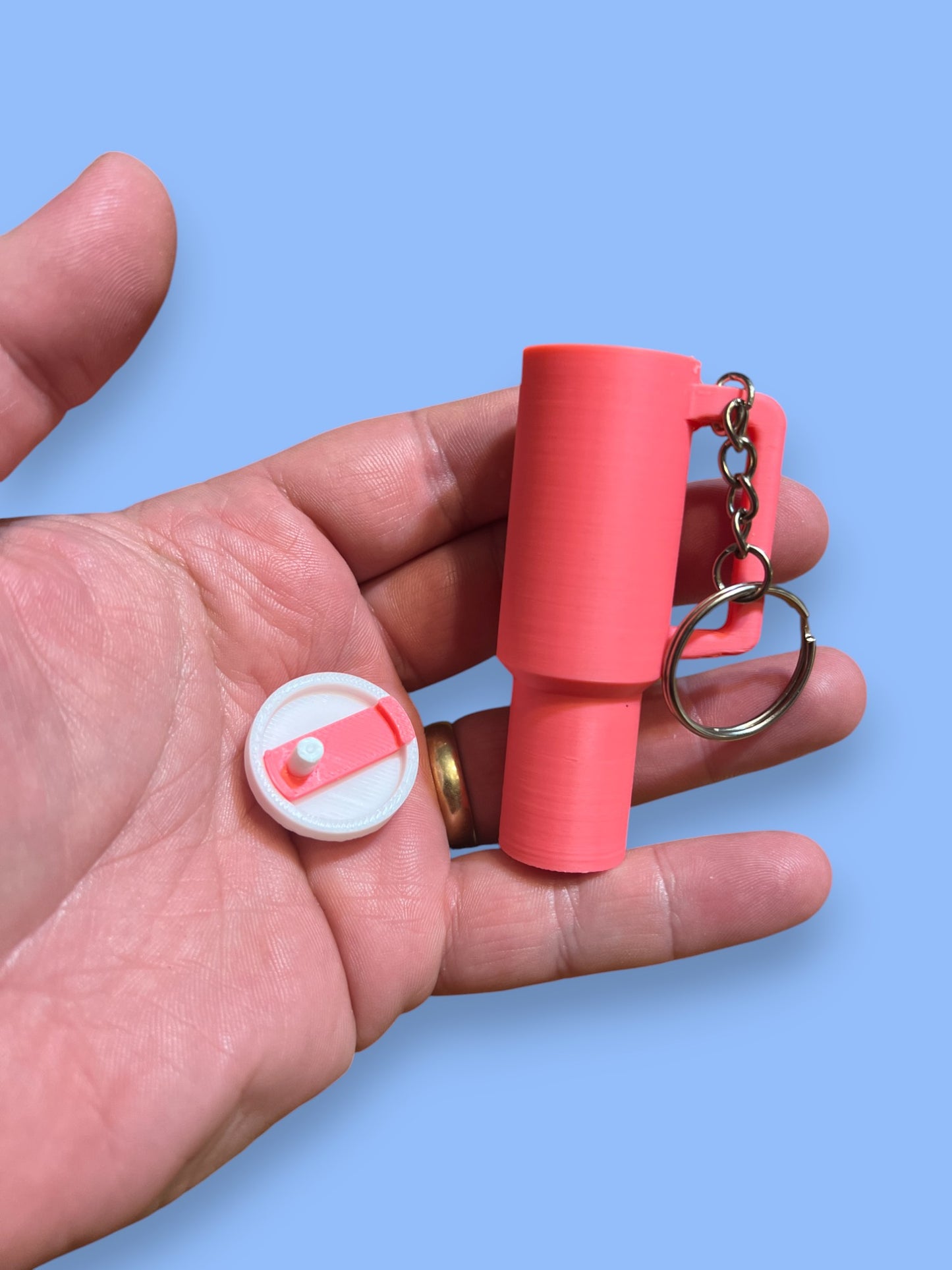 Tumbler Medicine Holder Keychain